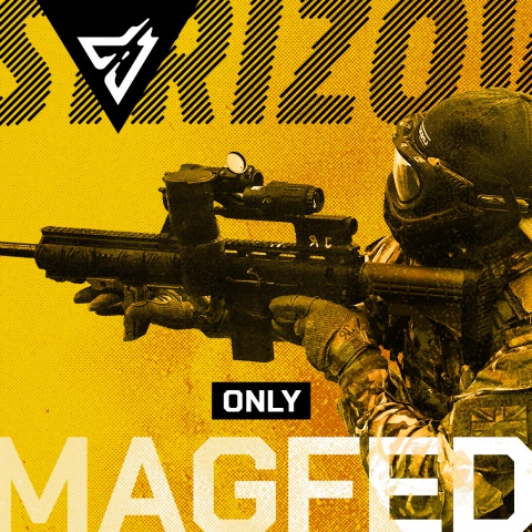 Magfed Only. Paintball-Event mit Dutzenden von Spielern, Szenario-Missionen, Taktik und Magfed-Waffen.