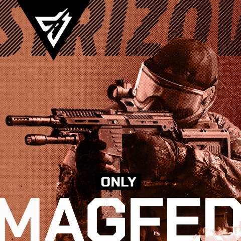 Magfed Only. Paintball-Event mit Dutzenden von Spielern, Szenario-Missionen, Taktik und Magfed-Waffen.